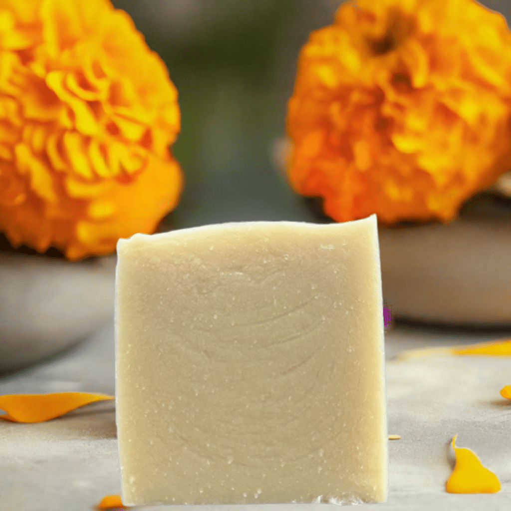 Jasmin sambac and marigold cold processed soap - Selfish Fine Soaps