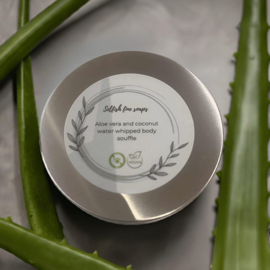 Aloe vera and coconut water whipped body souffle - Selfish Fine Soaps