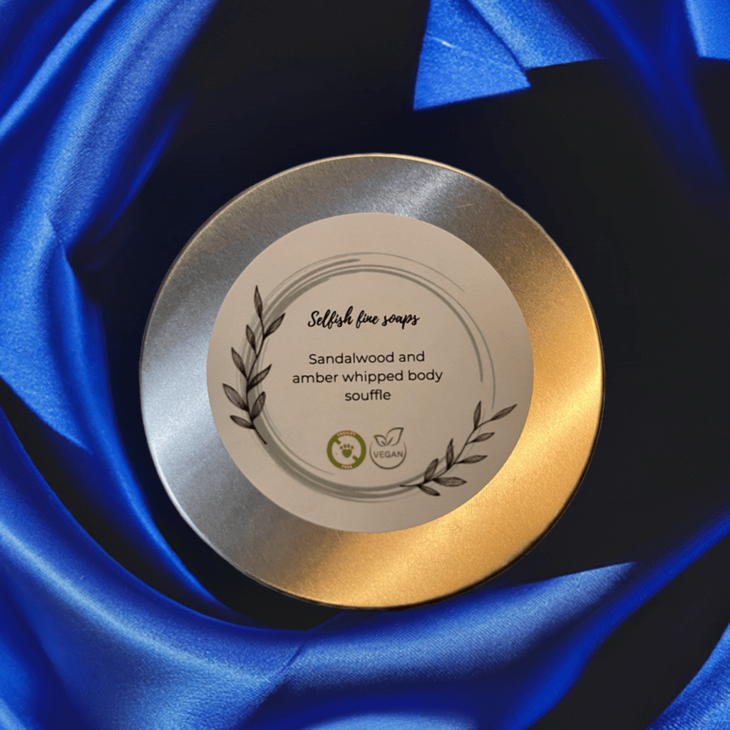 Sandalwood and amber whipped body souffle - Selfish Fine Soaps