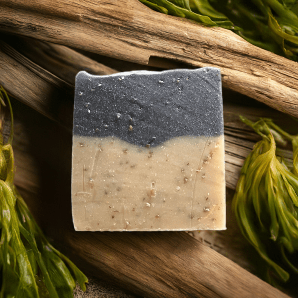 Driftwood and seaweed cold processed soap - Selfish Fine Soaps