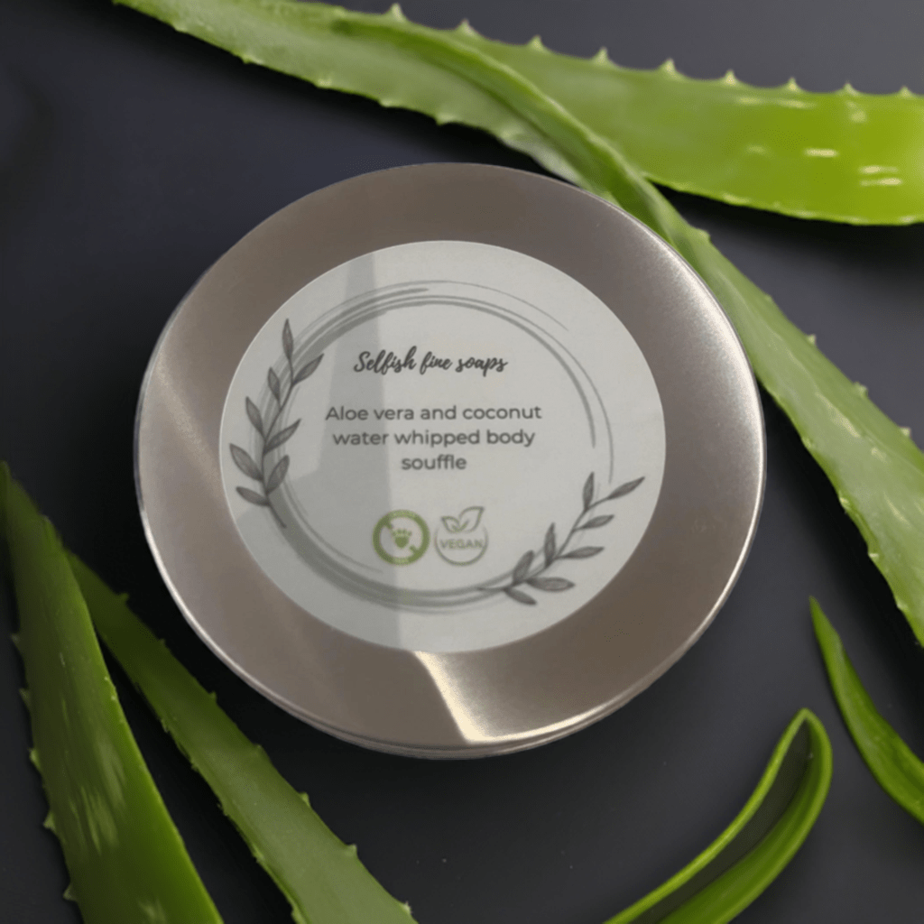 Aloe vera and coconut water whipped body souffle - Selfish Fine Soaps