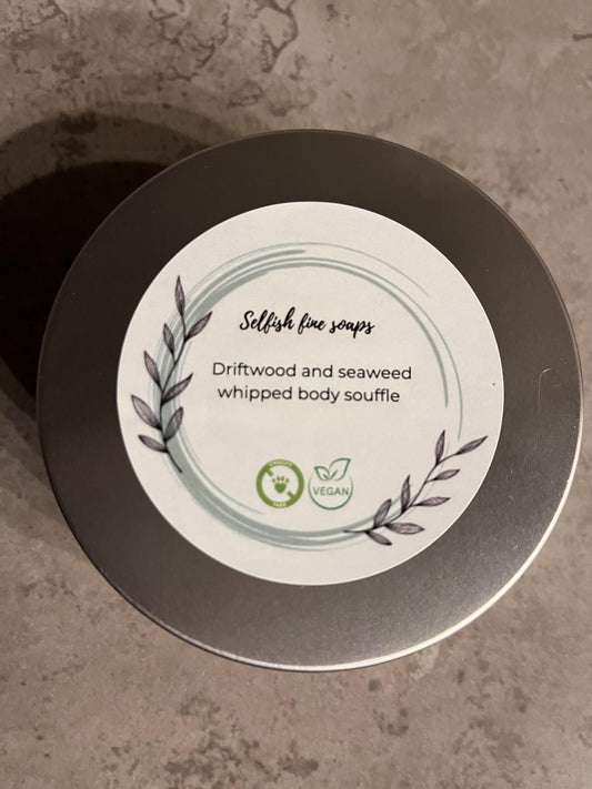 Driftwood and seaweed whipped body souffle - Selfish Fine Soaps