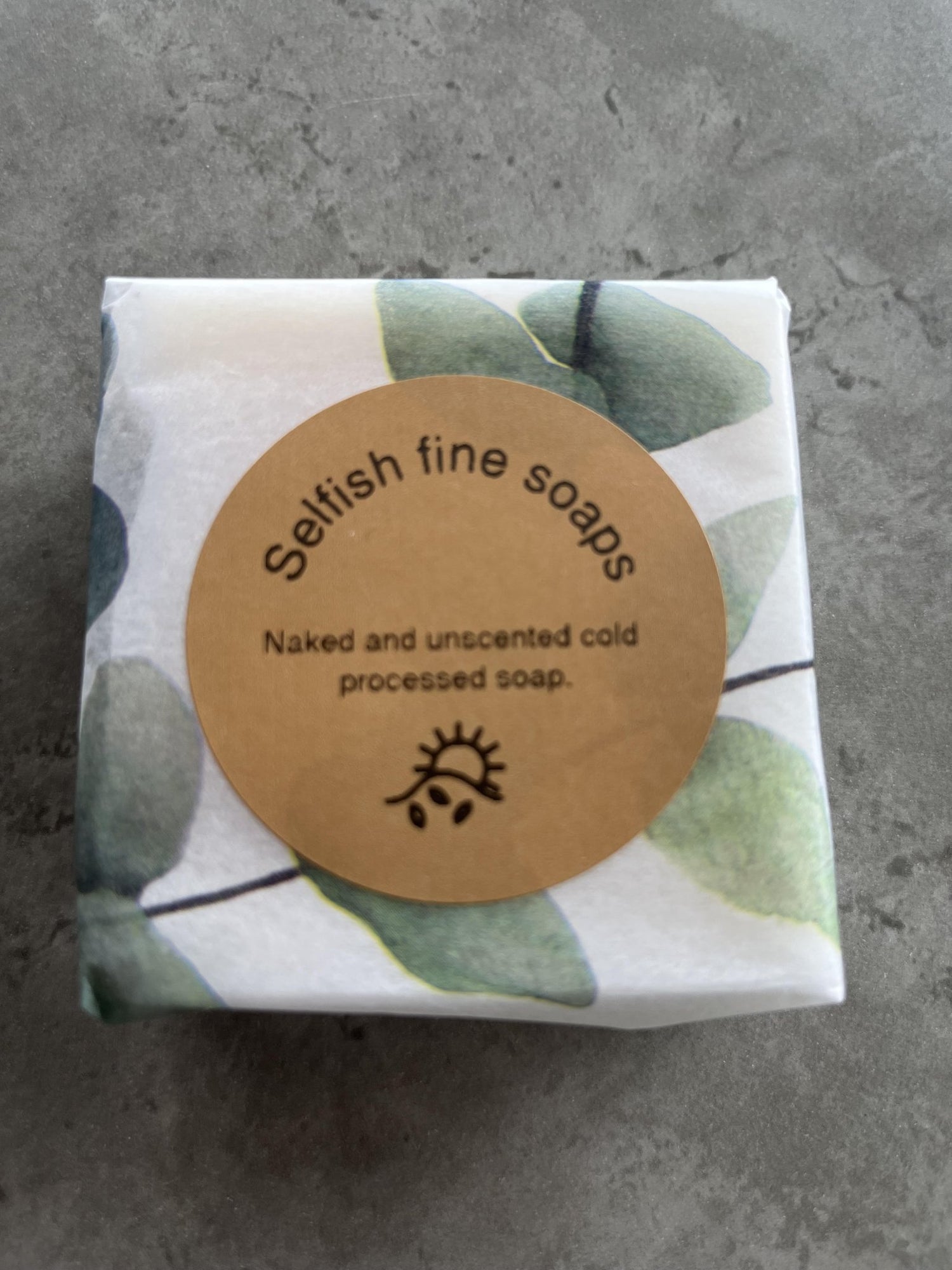 Natural unscented cold processed soap - Selfish Fine Soaps