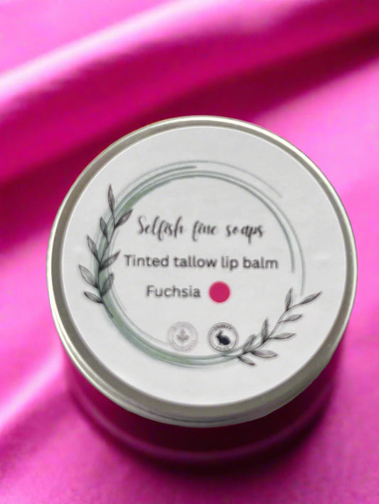 Tinted tallow lip balm Fuchsia