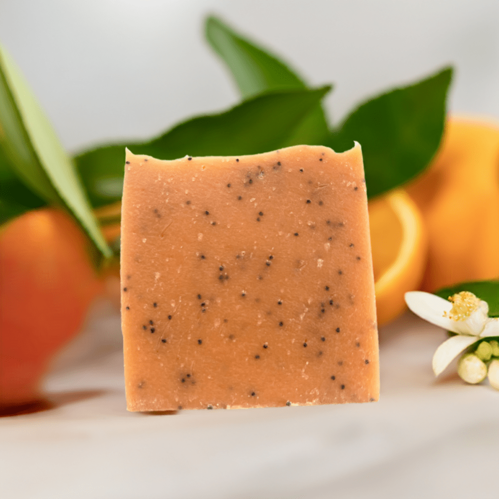 Orange, Amber and poppy seed cold processed soap - Selfish Fine Soaps