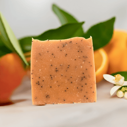 Orange, Amber and poppy seed cold processed soap - Selfish Fine Soaps