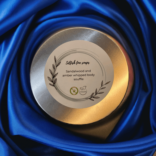 Sandalwood and amber whipped body souffle - Selfish Fine Soaps
