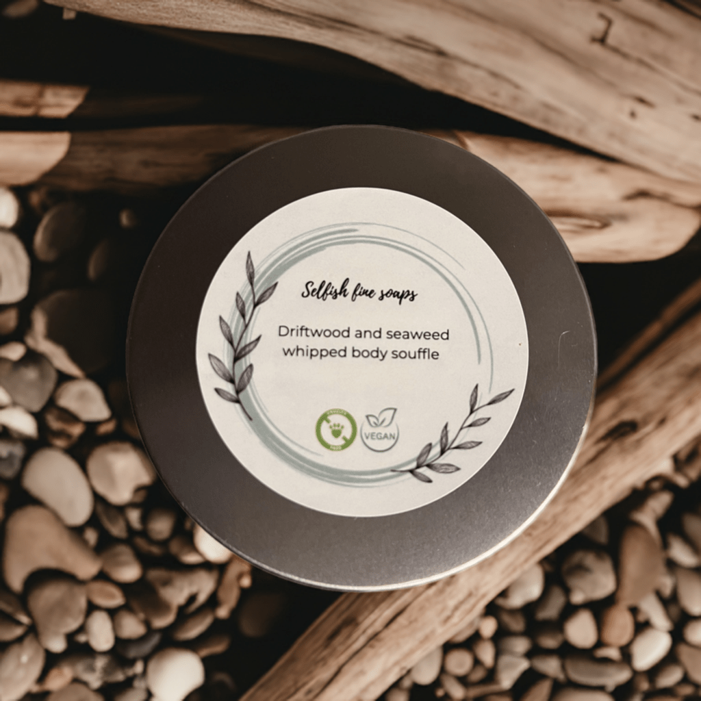 Driftwood and seaweed whipped body souffle - Selfish Fine Soaps