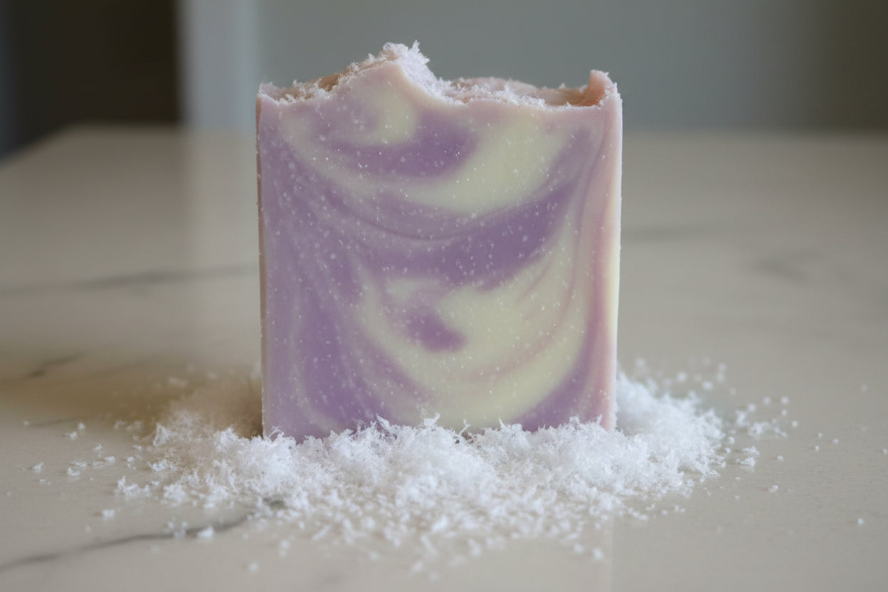 Snow pixie cold processed soap